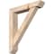 Ekena Millwork Traditional Slat Smooth Bracket w/ Offset Brace, Douglas Fir, 5 1/2"W x 28"D x 32"H BKT0604X28X32TRA06SDF - alternate 1